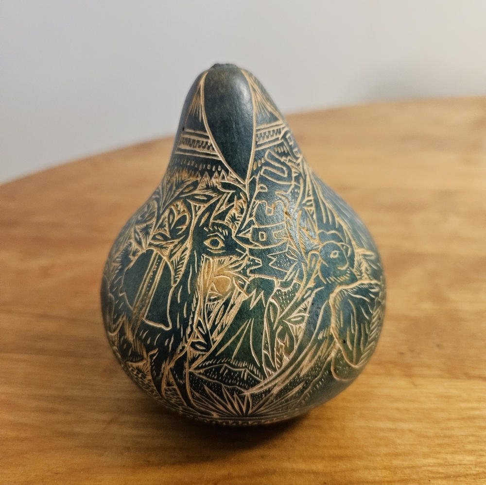 Vintage Handcrafted Peruvian Gourd